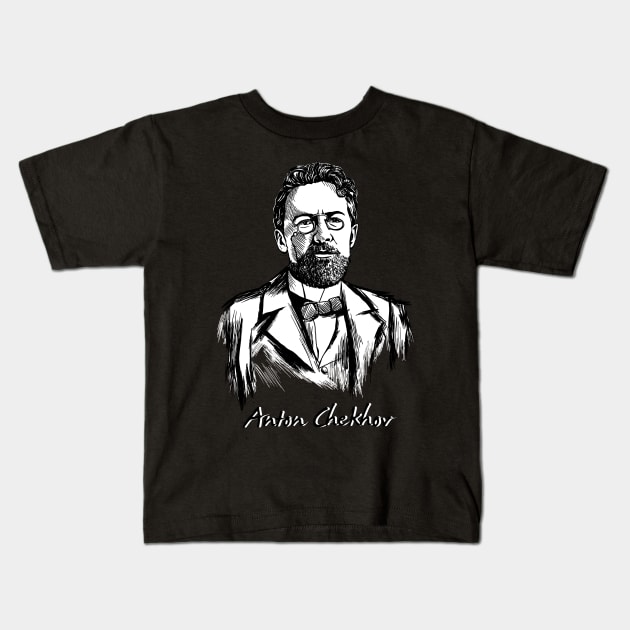 Chekhov 3 Kids T-Shirt by HelenaCooper